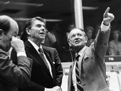 Ronald Reagan and Christopher C. Kraft Jr.jpg