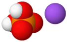Ball-and-stick model of the dihydrogenphosphate anion
