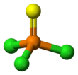 Ball-and-stick model of thiophosphoryl chloride
