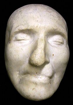 Thomas Paine's death mask of white plaster