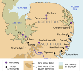 A map of East Anglia c. 650