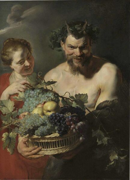 File:A satyr holding a basket of grapes and quinces with a nymph, by Peter Paul Rubens.jpg