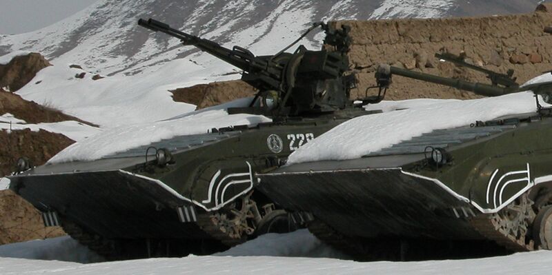File:Afghan BMP-1-based SPAAG armed with ZU-23-2 anti-aircraft gun.jpg