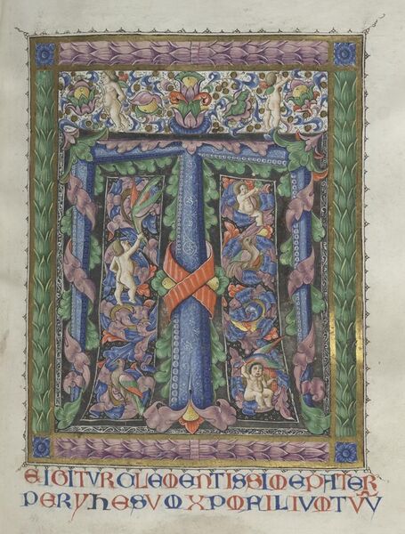 File:Bartolommeo Caporali - Missale- Fol. 186- Decorated Initial Te igitur (full page) - 2006.154.186.a - Cleveland Museum of Art.jpg
