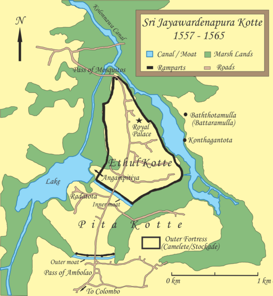 File:Map of Sri Jayawardenapura Kotte (1557 -1565).png