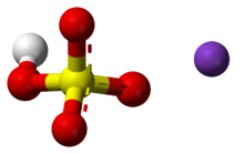 Ball-and-stick model of the component ions