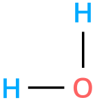 Diagram of the H2O molecule