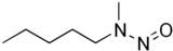 Skeletal formula of methyl-n-amylnitrosamine