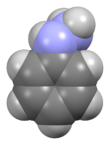 Space-filling model of phenylhydrazine