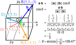 Tetrahedral angle calculation.svg