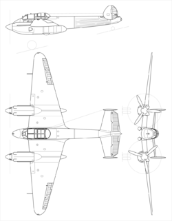 Yakolev Yak-2 3-view.svg