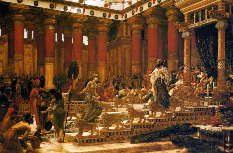 File:'The Visit of the Queen of Sheba to King Solomon', oil on canvas painting by Edward Poynter, 1890, Art Gallery of New South Wales.jpg