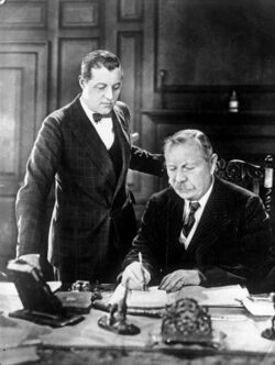 Adrian Conan Doyle (left) executor of the estate of Arthur Conan Doyle (right)