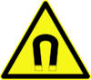 DIN 4844-2 Warnung vor magnetischem Feld D-W013.svg