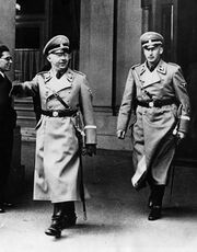 Himmler and Heydrich, walking