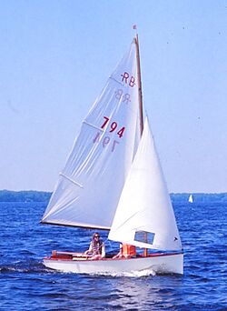 Rhodes Bantam sailing on Presque Isle Bay in Erie, PA (1967).jpg