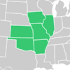 Symphyotrichum parviceps native distribution: US — Arkansas, Illinois, Iowa, Kansas, Missouri, and Oklahoma
