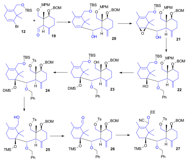 Taxol total synthesis Takahasi part 3