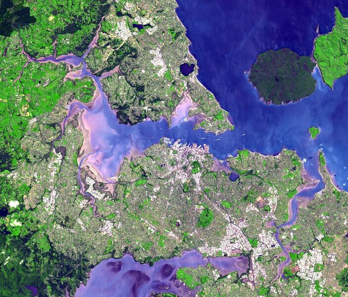 File:Auckland isthmus and Waitemata Harbour.jpg