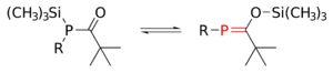 Becker reaction to phosphaalkenes (R = methyl or phenyl)