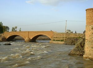 A bridge in Chaghcharan crossing the Hari Rud river