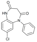 Desmethylclobazam structure.png