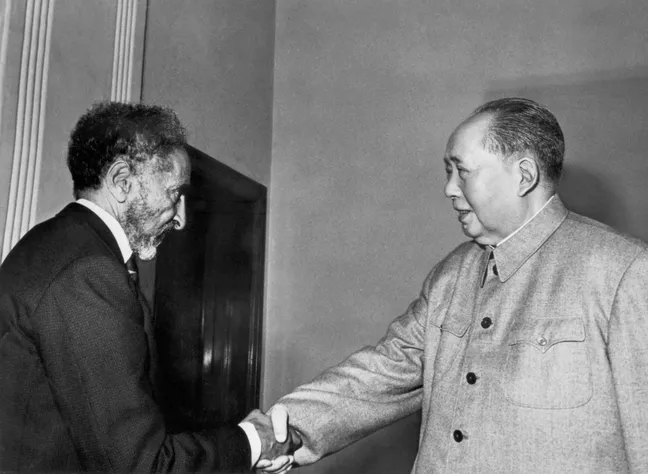 File:Mao Zedong with Emperor Haile Selassie I.webp