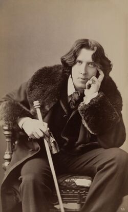 Oscar Wilde by Napoleon Sarony. Three-quarter-length photograph, seated.jpg
