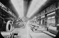 A view inside the boiler shop at Palmers