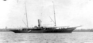 Steam yacht Rambler in port before her U.S. Navy service during World War I
