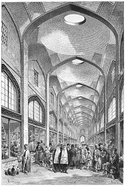 Bazar Shiraz as seen by Jane Dieulafoy, 1881.jpg