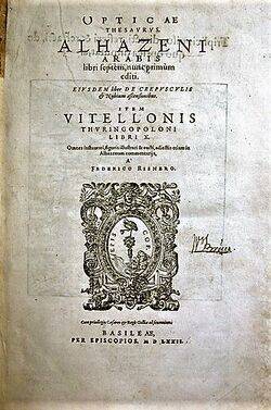 Photograph of title page of book.