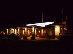 Hyatt Hotel Canberra at night in March 2013.jpg