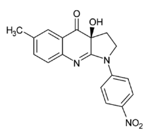 Structure of the active enantiomer of para-nitroblebbistatin .png