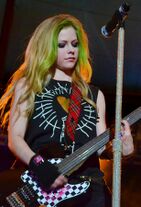 Avril Lavigne performing in 2011
