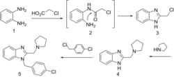 Clemizole synthesis.svg