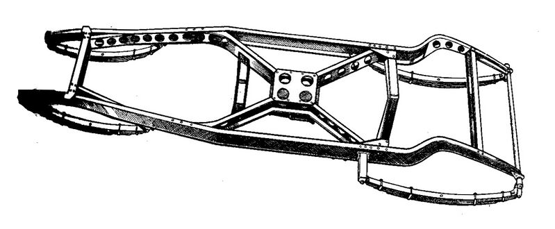 File:Developed ladder chassis with diagonal cross-bracing and lightening holes (Autocar Handbook, 13th ed, 1935).jpg
