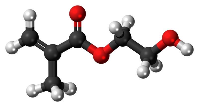 File:Hydroxyethyl methacrylate molecule ball.png