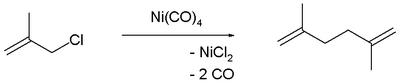 Coupling of 3-Chloro-2-methyl-1-propene to 2,5-dimethyl-1,6-hexadiene