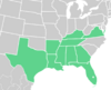 Symphyotrichum pratense distribution map: US — Alabama, Arkansas, Florida, Georgia, Kentucky, Louisiana, Mississippi, Tennessee, Texas, and Virginia.