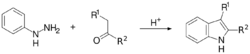 Fischer indole reaction scheme.svg