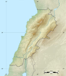Location map/data/Lebanon is located in Lebanon
