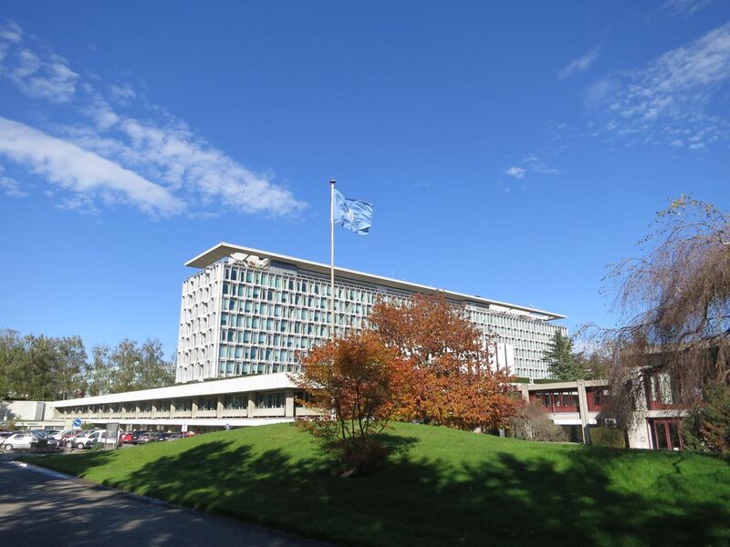 File:WHO HQ main building, Geneva from Southwest.JPG