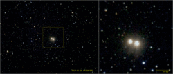 GIF showing the proper motion of the stellar system, taken about in an interval of an year for the range from 2012 to 2020.