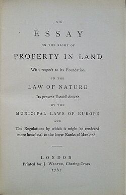 Frontispiece, William Ogilvie's (published anonymously) (1782) An Essay on the Right of Property in Land, &c.jpg