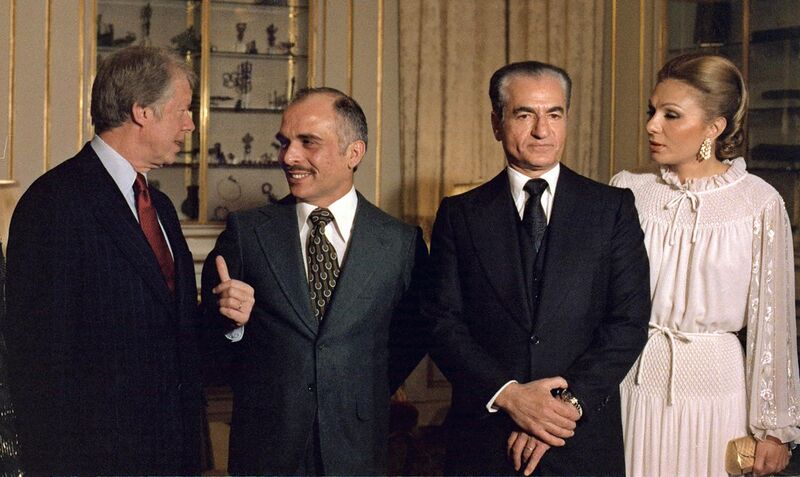 File:Jimmy Carter with King Hussein of Jordan the Shah of Iran and Shahbanou of Iran - NARA - 177332 04.jpg