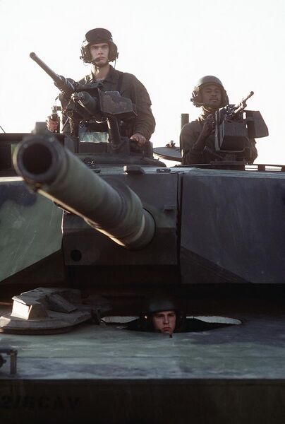 File:M1 Abrams 1981 Gunner and Coax M240.jpg