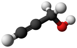 Propargyl alcohol 3D ball.png