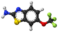 Riluzole ball-and-stick model.png