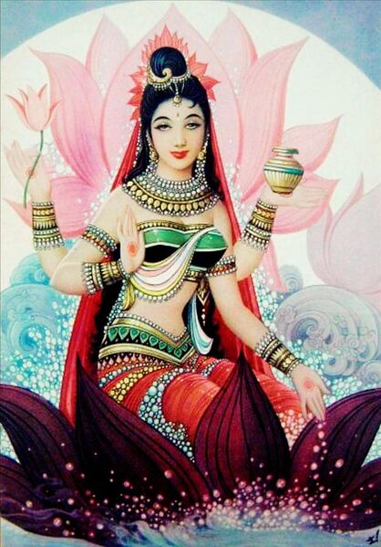 File:A powerful deity in her own right, Shri Lakshmi herself.jpg